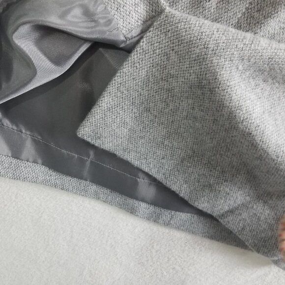 LAUREN RALPH LAUREN Tweed Wool Blend Front Zipper Gray straight skirt Size 10 - Picture 6 of 8